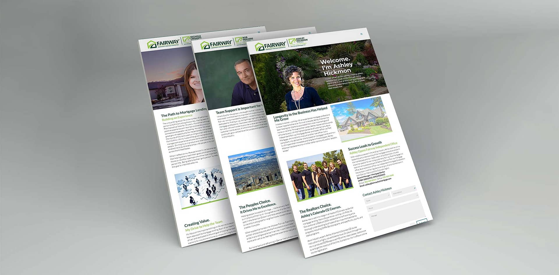 Fairway Site Landing Pages